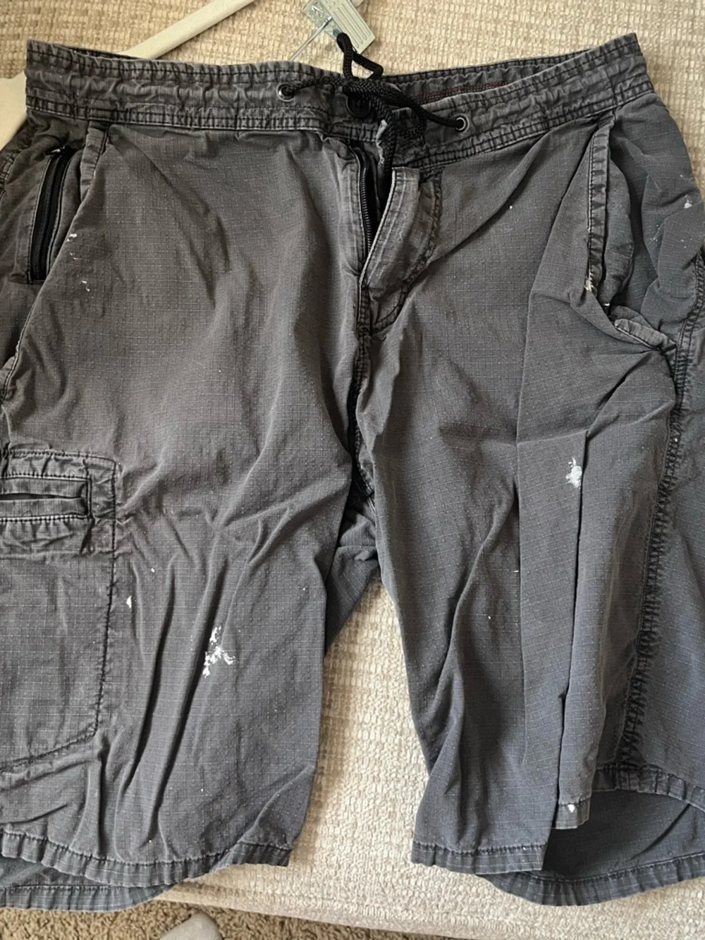 Lucky Brand Black Cargo Shorts with Drawstring